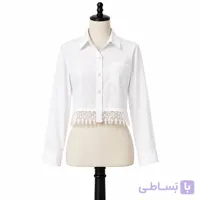 شومیز زنانه پایین گیپور سفید