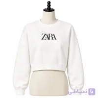 کراپ دورس زنانه سفید طرح ZARA