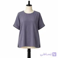 شومیز ابر و بادی زنانه طوسی