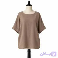 شومیز ابر و بادی زنانه قهوه‌ای