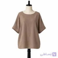 تونیک زنانه مدل ابر و بادی ترکیبی قهوه ای کد 5861563