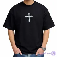 تی شرت مردانه cross مشکی کد MTB823