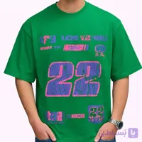 تی شرت مردانه 22 سبز کد MT815