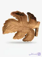 آجیل/اردو خوری چوبی طرح برگ سایز کوچک