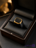 انگشتر لوکس مردانه مدل «پادشاه سیاه» (Montblanc Onyx Emperor)