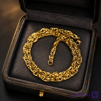 گردنبند زنجیری مردانه «شکوه طلایی» (Golden Splendor Chain)