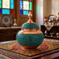 قندان فیروزه کوبی ۱۲سانتی