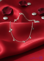 گردنبند  مدل "Starry Glow" رنگ نقره‌ای ‌