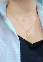 گردنبند دو لاین طرح ماه و درخت زندگی زنانه