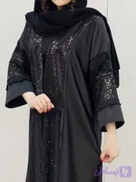 مانتو مجلسی مزون دوزی مدل مهوا با خرجکار مزونی کد ۱۴۰۵