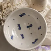 کاسه سرامیکی دست‌ساز فندی طرح گیلاس