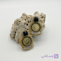 گوشواره زنانه سکه ای دست دوز چیکا کد 10