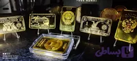 شمش اونسی روکش طلا وارداتی طرح یک دلاری