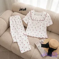 ست بلوز شلوار وارداتی جلو گیپور کد 2257 - پوشاک زنانه آی تک