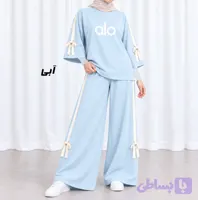 ست بلوز شلوار آستین سه ربع Alo اسپان کد 2225 - پوشاک زنانه آی تک