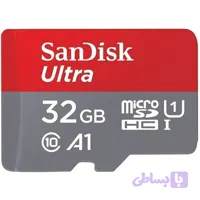 کارت حافظه 32 گیگ سن دیسک مدل Ultra کلاس 10 استاندارد UHS-I U1 A1 سرعت 100 مگابایت بر ثانیه ظرفیت
