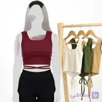 کراپ کبریتی زنانه بند دار فری سایز