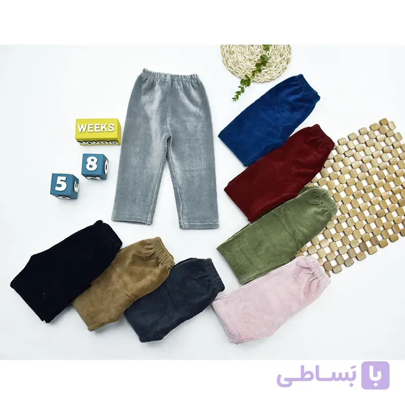 شلوار مخمل کبریتی بچه گانه مناسب 6 ماه تا 2 سال