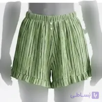 شلوارک زنانه راه راه جنس پلی استر تک سایز