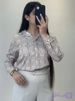 شومیز ساتن سیلک طرحدار