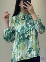 شومیز کرپ حریر یقه کراواتی