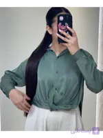 شومیز ساتن جلوپیچ