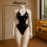 بادی (لباس خواب) فانتزی زیپدار طرح چرم هارنی کد 9046 زنانه