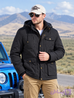 کاپشن نیم اور کتان جیپ