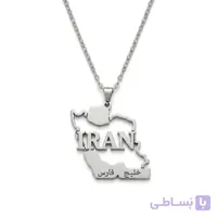 گردنبند نقشه ایران با حکاکی خلیج فارس