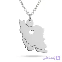 گردنبند نقشه ایران طرح قلب در مرکز