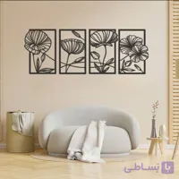 تابلو دکوراتیو طرح 4گل فلزی