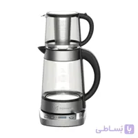 چای‌ساز مباشی مدل ME-TM307 با ظرفیت کتری 1.7 لیتر و قوری 1 لیتر