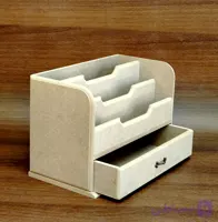 استند آرایشی واداری دارای سه بخش و یک کشو کاربردی با ام دی اف واناچای