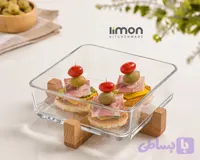 ظرف سرو پایه چوبی لیمون کد 2163