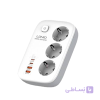 چندراهی برق 3 خانه ارت دار الدینیو مدل SE3436 با کابل 2 متری ( اورجینال )