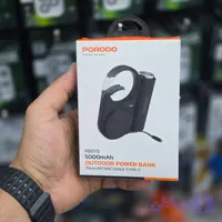 پاوربانک و چراغ‌قوه سفری (Outdoor) از برند Porodo مدل PB073