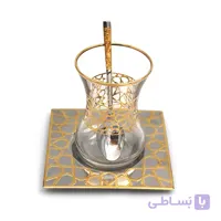 ست 18 پارچه چای مدل طلایی سلجوق