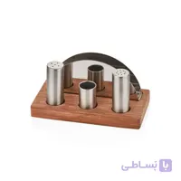 ست نمک و فلفل پاش با استند چوبی Galaxy