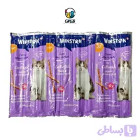 تشویقی مدادی گربه وینستون طعم مرغ،جگر و علف گربه Winston Chicken, Liver & Cat Grass Cat Stick Treat