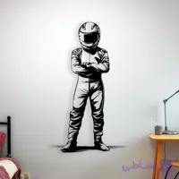 تابلو دکوری راننده ای در غبار