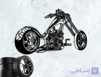 تابلو خطی موتور | تابلو دیواری موتورسیکلت دست‌ساز
