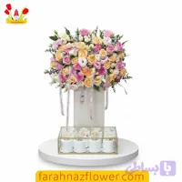 باکس گل خواستگاری ارکیده، داوودی و رز کد K038 | گل فرحناز