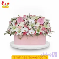 باکس گل خواستگاری لیلیوم، آنتوریوم و رز کد K035 | گل فرحناز