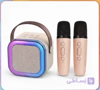 ست اسپیکر کارائوکه بلوتوثی کودک همراه با میکروفون بی‌سیم شارژی