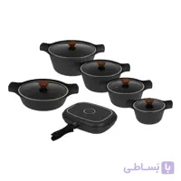 سرویس پخت و پز 12 پارچه کایزر مدل 002 رنگ مشکی