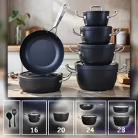 سرویس فورج ۱۳ پارچه گرانیتی تیارا مدل Artia رنگ آبی