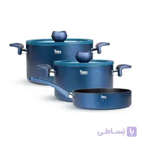 سرویس ۱۲ پارچه گرانیتی تیارا مدل Selin رنگ آبی