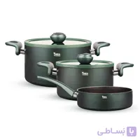 سرویس ۱۲ پارچه گرانیتی تیارا مدل Selin رنگ سبز