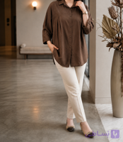 شومیز زنانه طرح ریزشی جنس مدال
