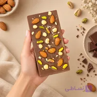 شکلات تخته ای دست ساز مغز دار سفید